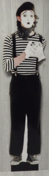 Cut Out Mime Man including Stand